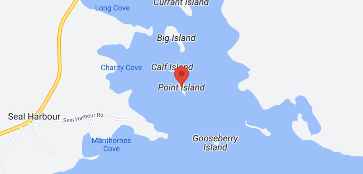 map of Tongue Point Island